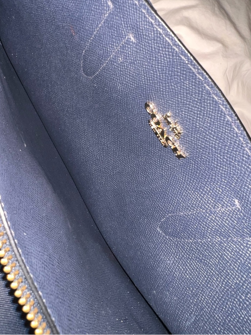 🌊✨Coach Navy Dome Satchel with Gold Hardware✨🌊 - Picture 4 of 8